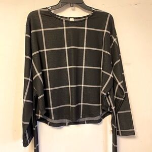 Vintage Unique Top with Belt by Lazy Sundays Made in USA